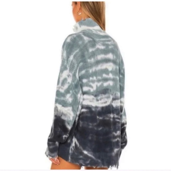 YOUNG FABULOUS AND BROKE Cameron Tie-Dye Distressed Rib-Knit Turtleneck Sweater - Picture 5 of 10